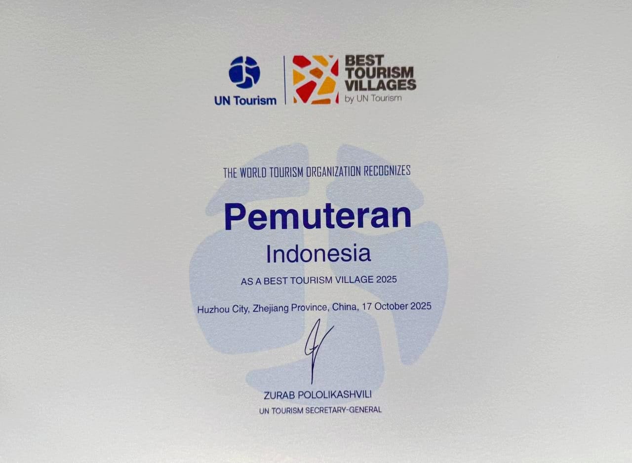 Sertifikat Penghargaan Desa Wisata Pemutaran Best Tourism Village (BTV) : Website Artikel Kementerian Pariwisata RI