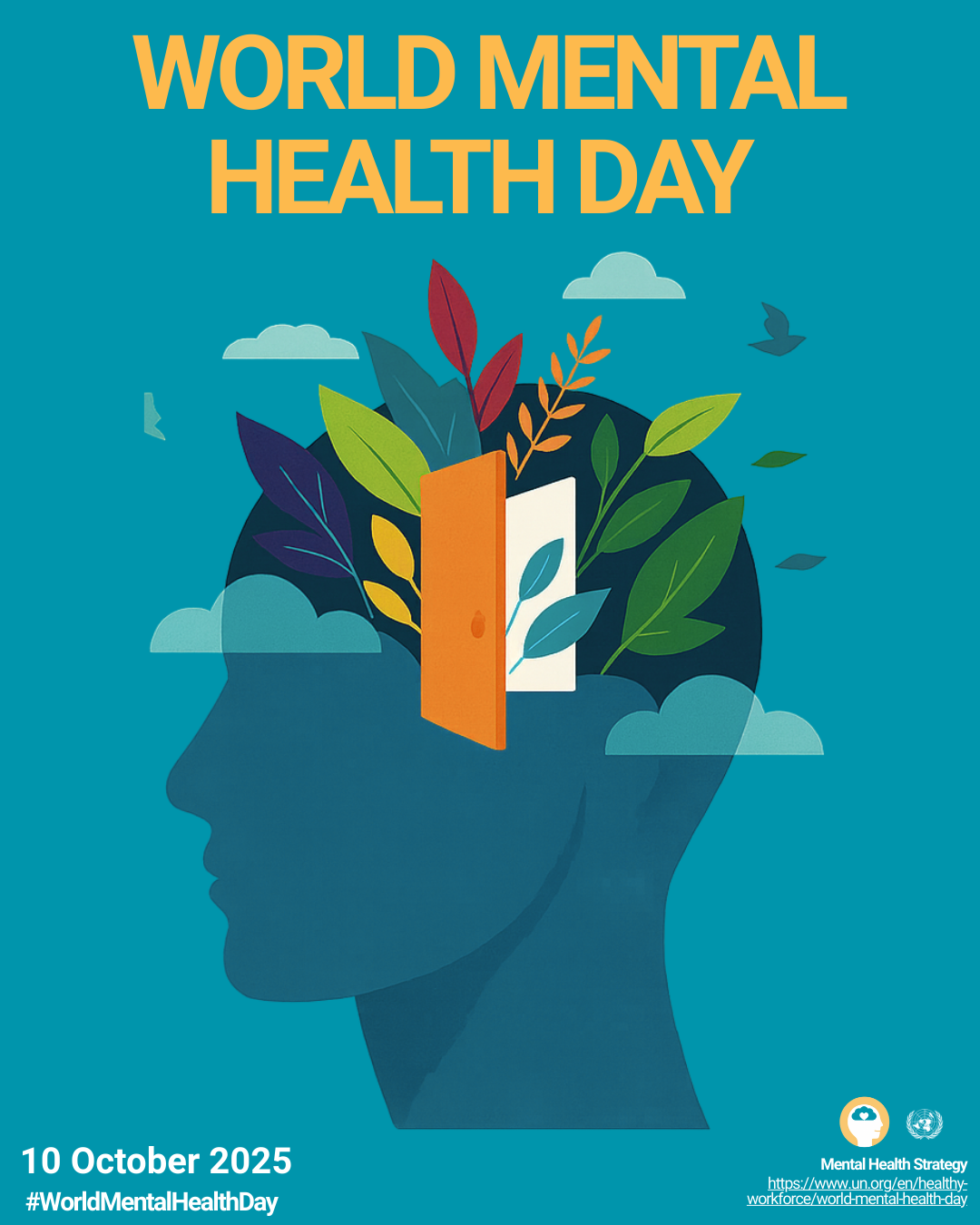 Poster Hari Kesehatan Mental Sedunia 2025, Resmi dari PBB | Sumber: Unitednations.org