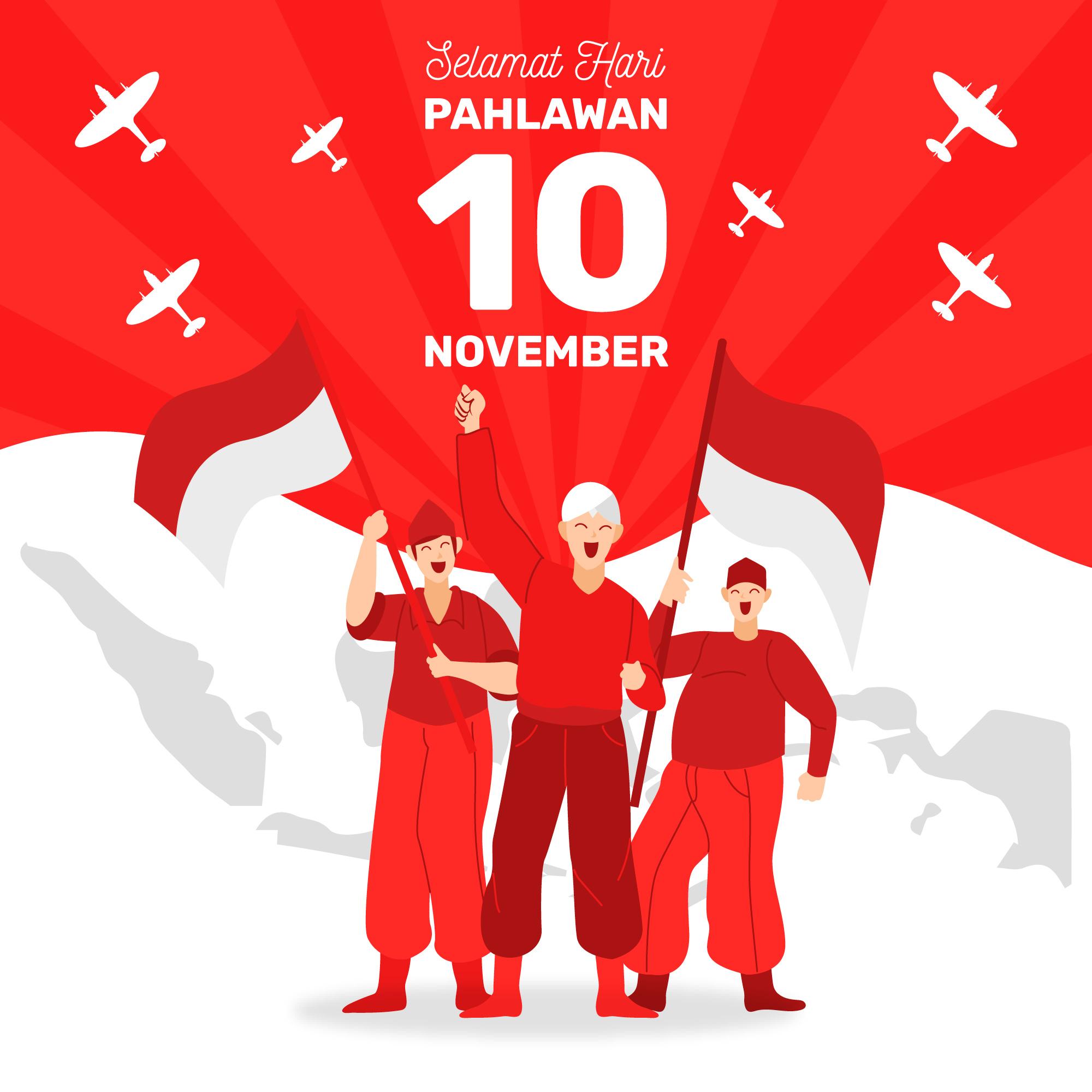 Poster Hari Pahlawan Nasional 2025 Bertema Merah Putih | Sumber: Freepik Poster Hari Pahlawan Nasional 2025 Bertema Merah Putih | Sumber: Freepik