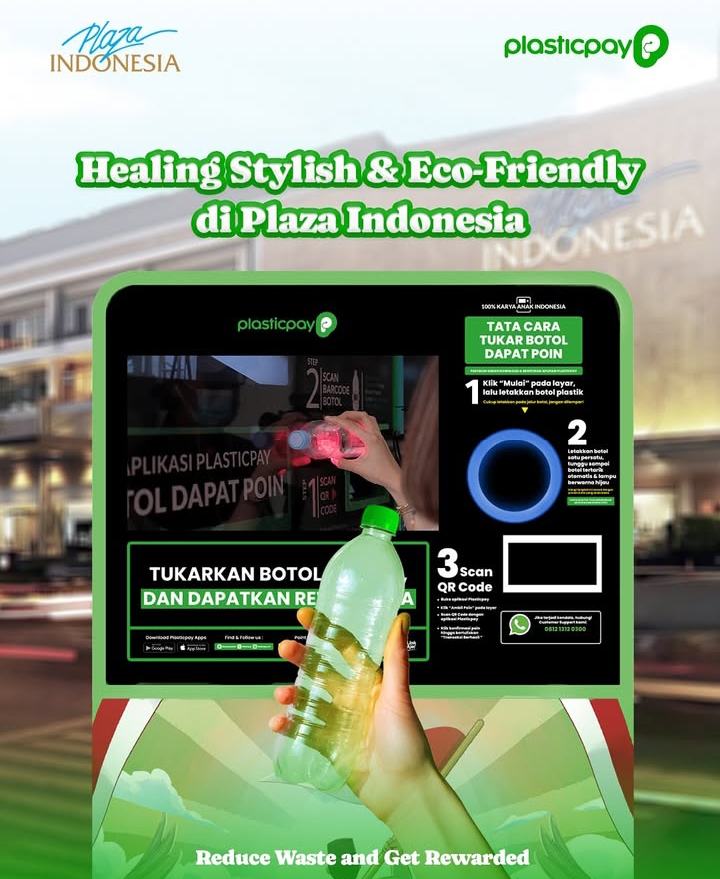 Potret RVM Plasticpay di kawasan Plaza Indonesia | Instagram Plasticpay