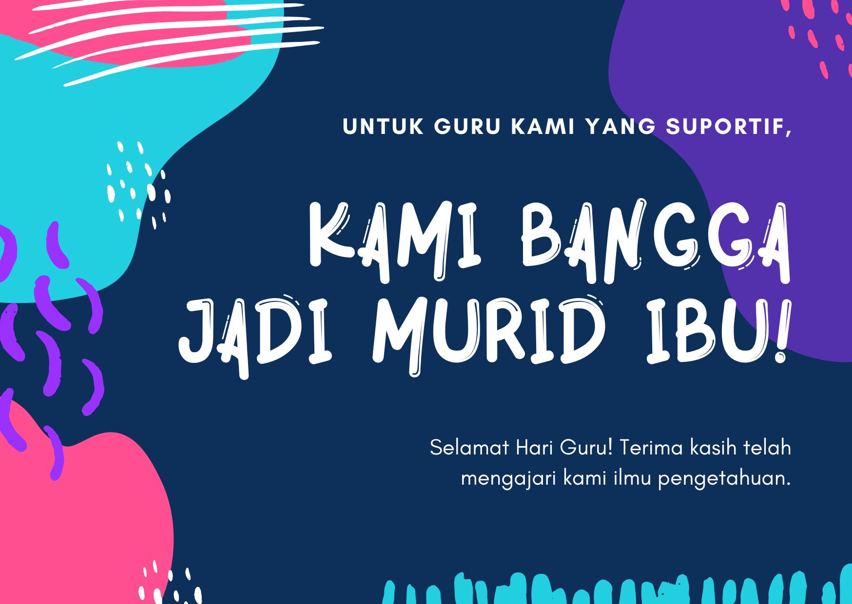 Kartu Personal Hari Guru Nasional Ilustrasi Tebal Biru Kartu Personal Hari Guru Nasional Ilustrasi Tebal Biru