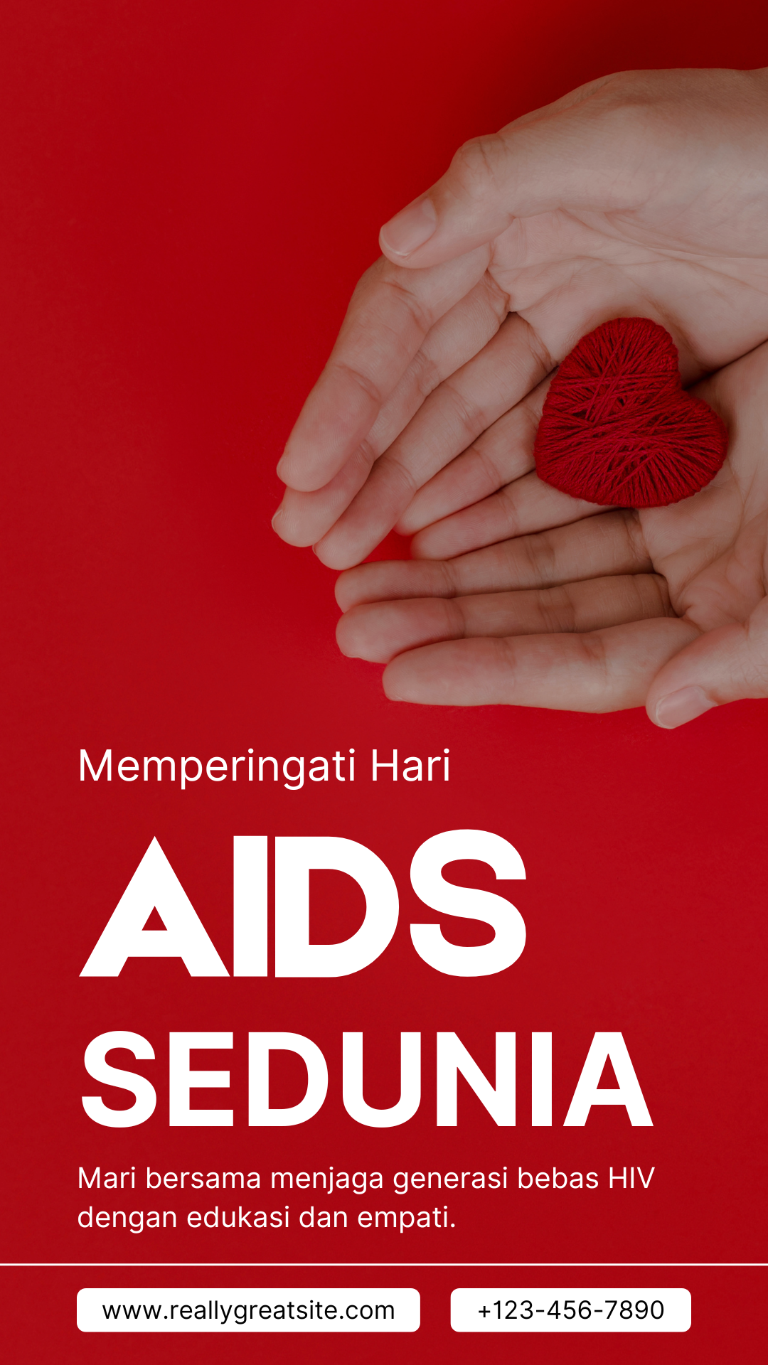 Merah danPutih Simple Hari AIDS Sedunia Instagram Story Merah danPutih Simple Hari AIDS Sedunia Instagram Story