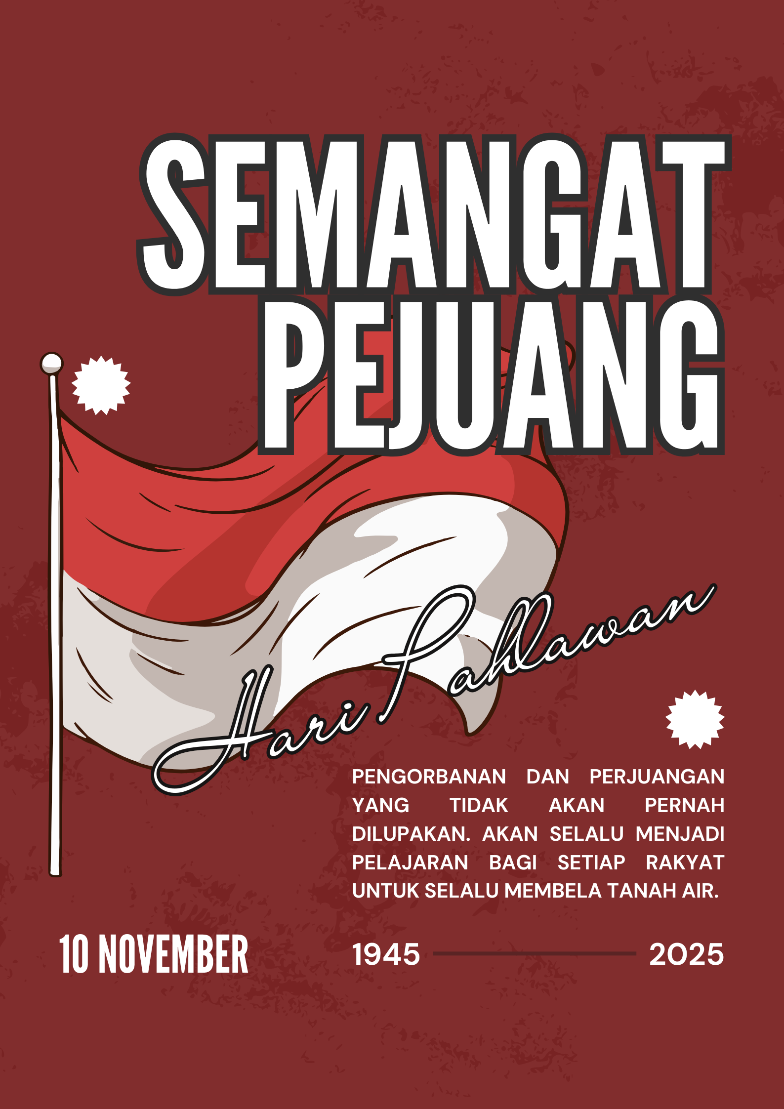 Gambar Poster Hari Pahlawan 10 November 2025 untuk Anak TK-SD | Sumber: Canva @Zheva Studio's Team Gambar Poster Hari Pahlawan 10 November 2025 untuk Anak TK-SD | Sumber: Canva @Zheva Studio's Team