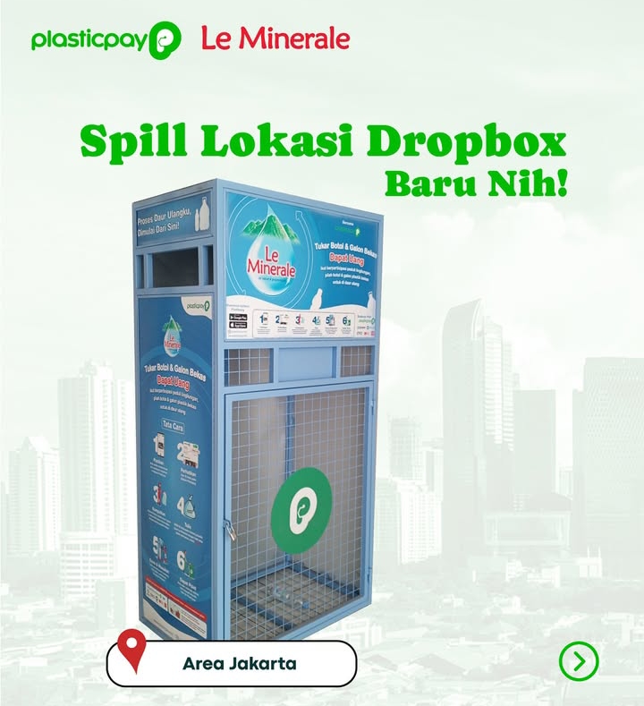 Potret Dropbox Plasticpay di kawasan Jakarta | Instagram Plasticpay