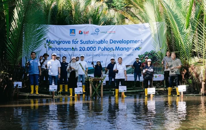 Potret Penanaman 20.000 Pohon Mangrove | Instagram KBA Rammang-Rammang