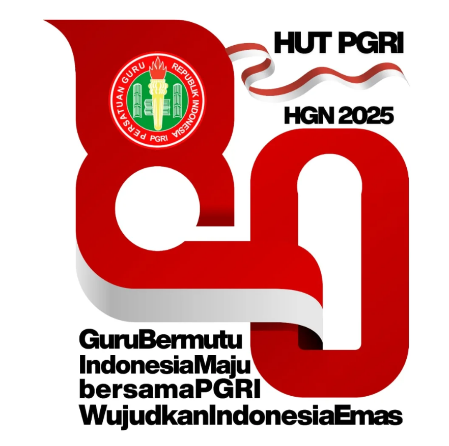 Logo resmi HUT ke-80 PGRI tahun 2025
