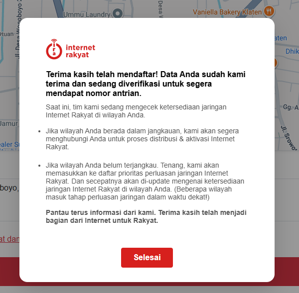 registrasi surge wifi internet rakyat berhasil registrasi surge wifi internet rakyat berhasil