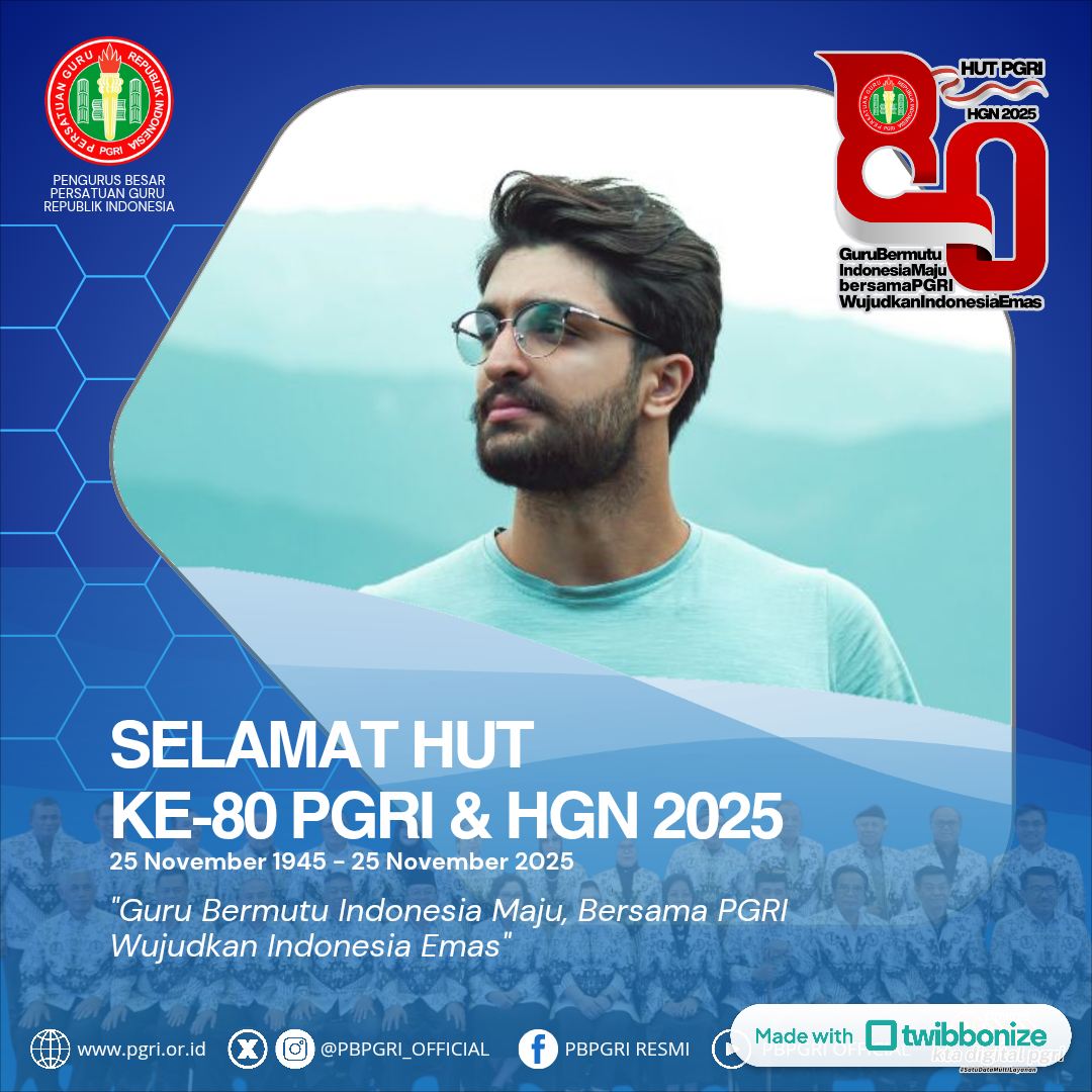 twibbon HUT ke-80 PGRI tahun 2025 twibbon HUT ke-80 PGRI tahun 2025