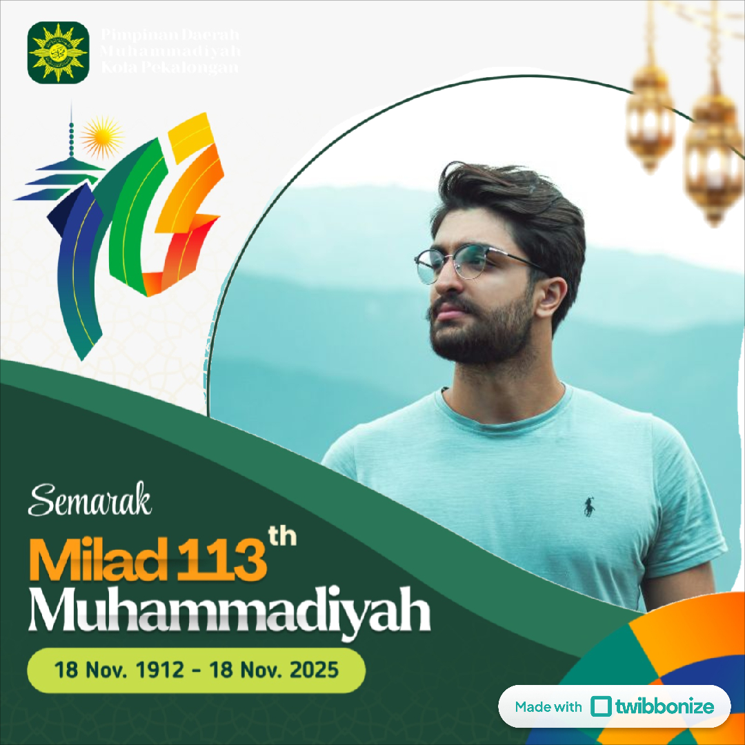 twibbon milad ke-113 muhammadiyah 2025