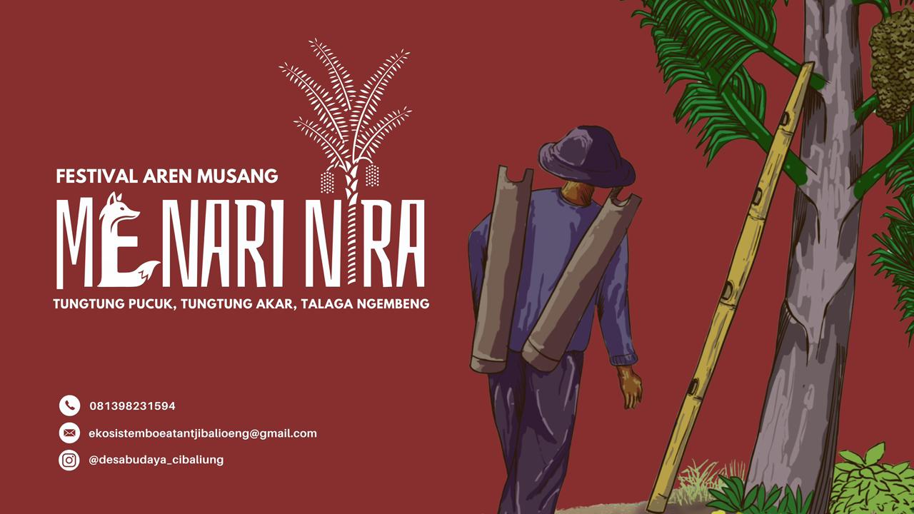 Informasi kegiatan Festival Aren Musang dapat dilihat melalui Instagram @desabudaya_cibaliung. Foto: Desa Budaya Cibaliung