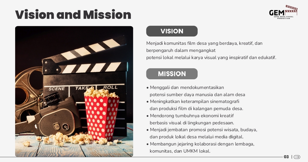 Visi dan Misi Gema Desa Visual | sumber: Dok. Pribadi Belgi Alhuda | Canva