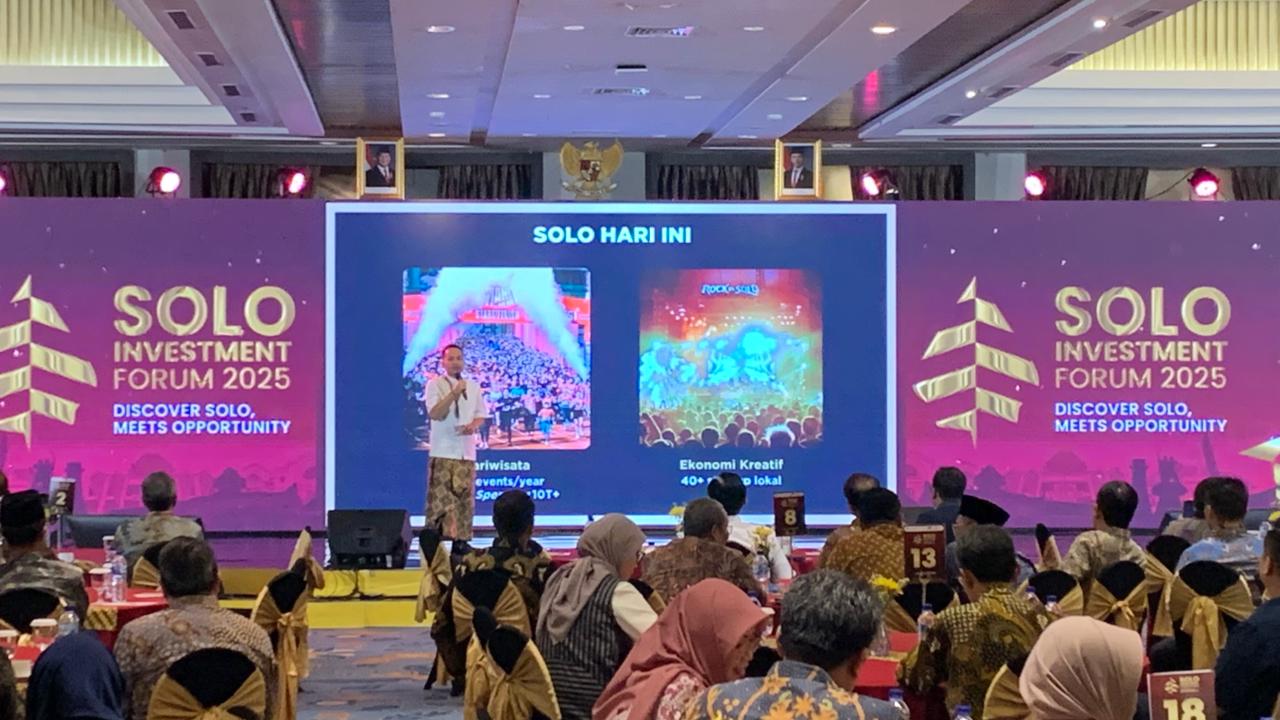 Wali Kota Solo Respati Ardi dalam Solo Investment Forum (SIF) 2025, Jumat (12/12) | Foto: GNFI/Pierre Rainer