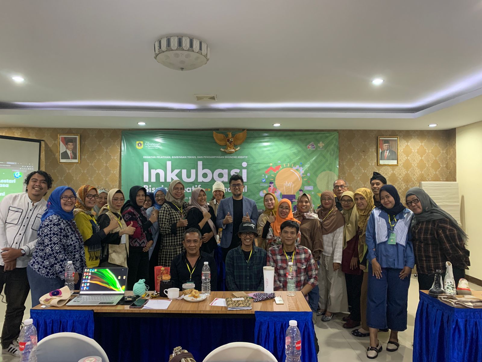 Belgi Alhuda pada saat mengikuti Bimtek Inkubasi bersama Disbudpar Kabupaten Bogor dan Kabekraf | sumber: Dok. Pribadi Belgi Alhuda 