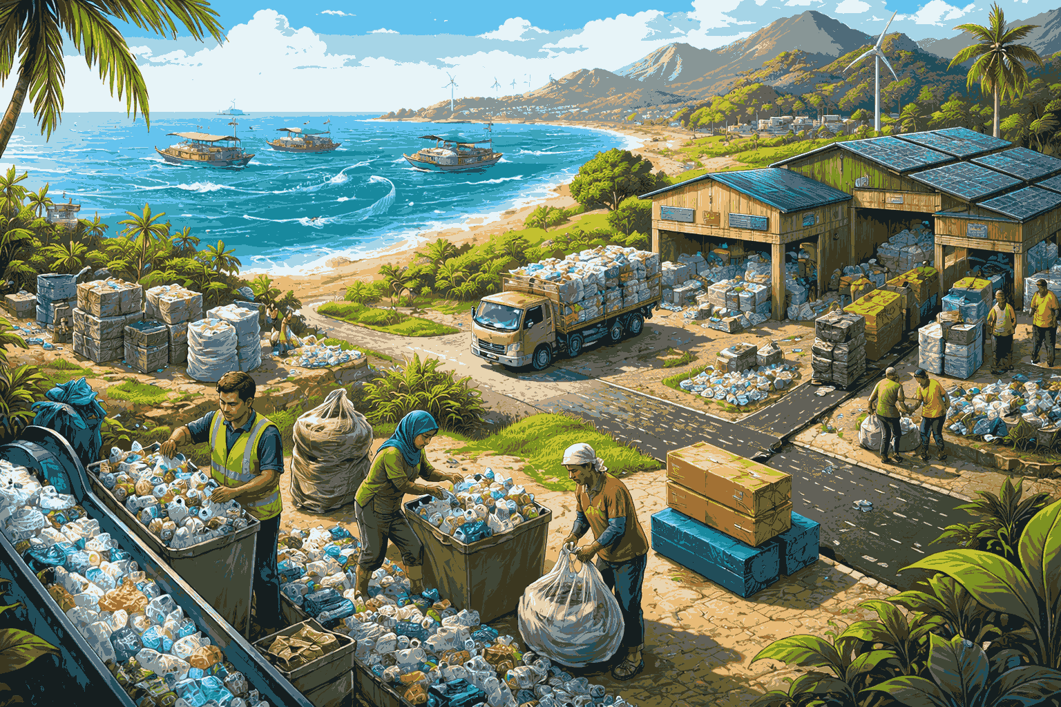 Pengelolaan samapah palstik (Gambar Ilustrasi: ChatGPT Image)