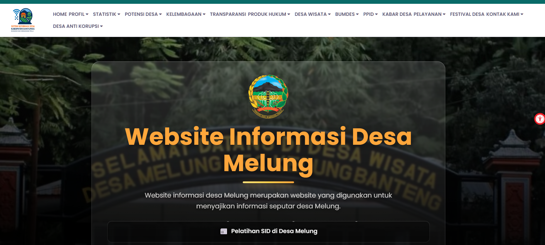website resmi desa melung