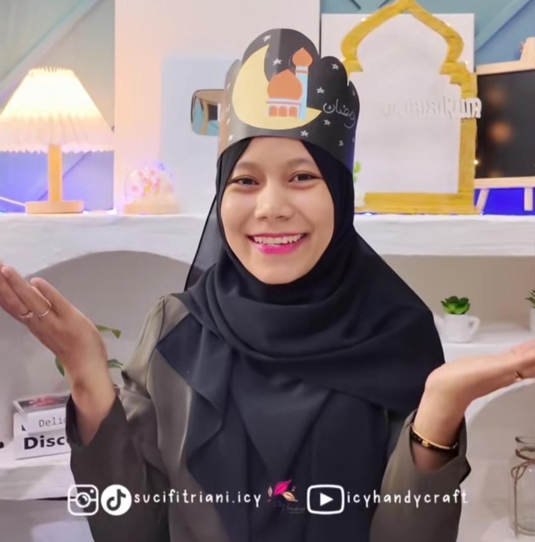 Hiasan Kepala Tarhib Ramadan dari Kertas