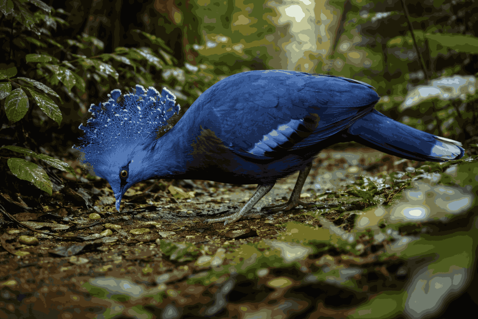 Merpati Mahkota Biru. Gambar: ChatGPT Image