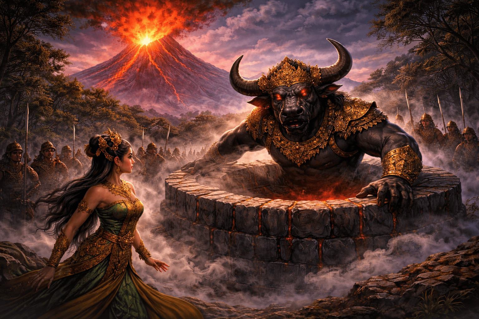 Ilustrasi Legenda Lembu Suro | Dokumen Pribadi/AI