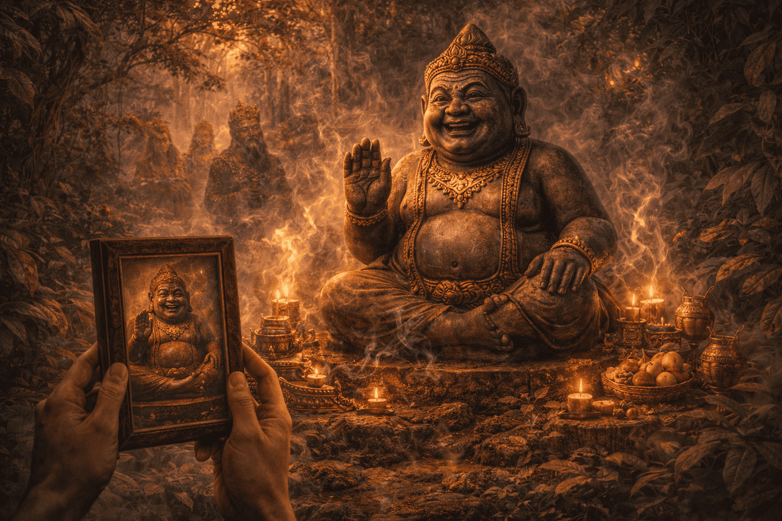 Ilustrasi Legenda Kyai Semar Mesem | Dokumen Pribadi/AI