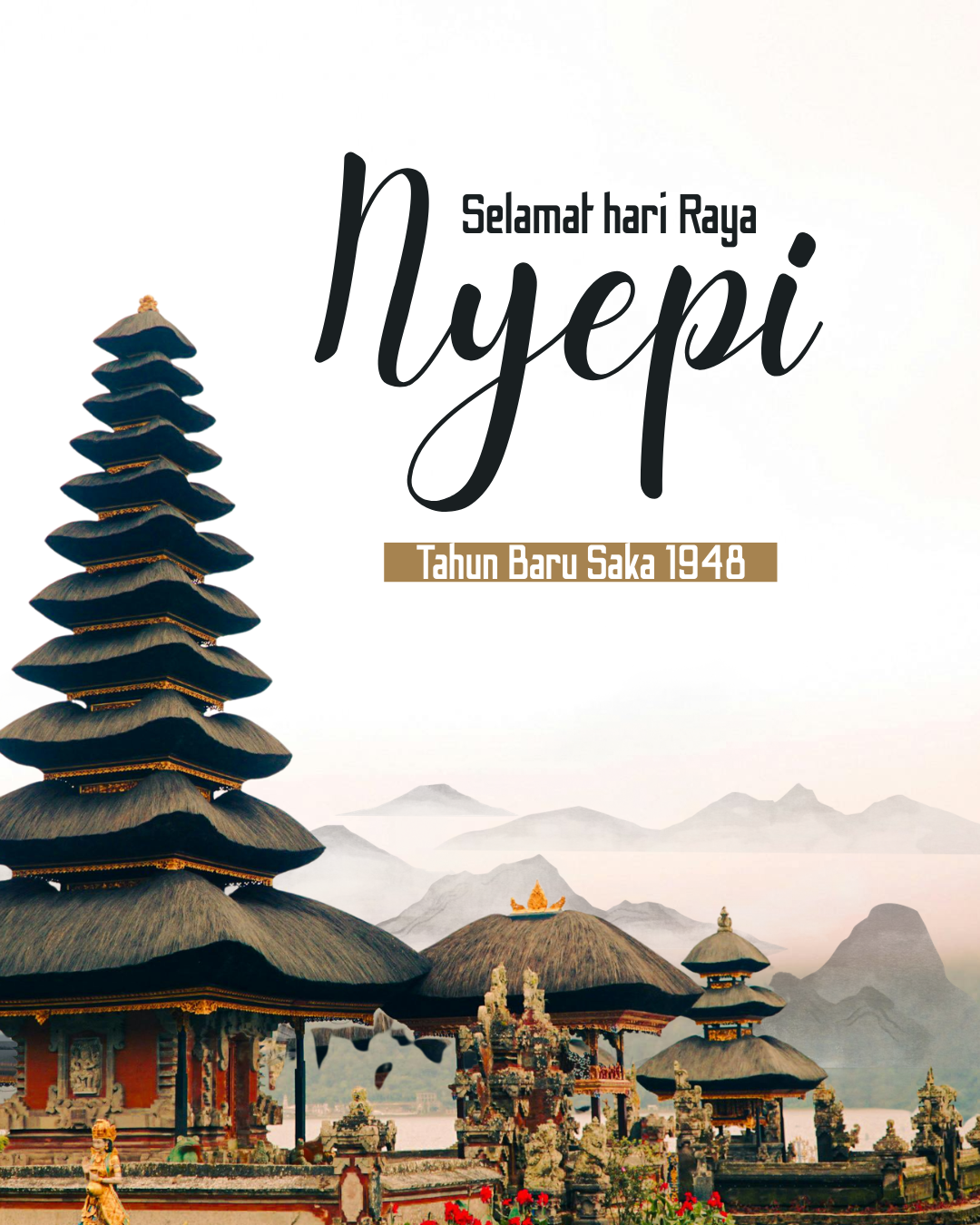 Cokelat Ilustrasi Hari Raya Nyepi Instagram Post.png Poster Hari Raya Nyepi 2026