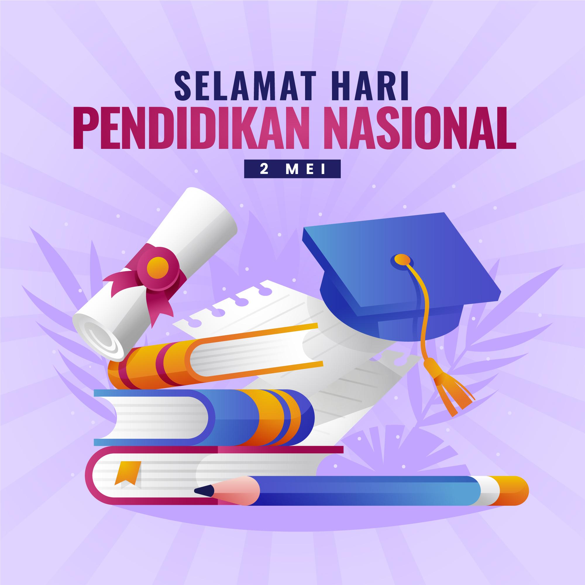 Gambar Ucapan Hari Pendidikan 2026 Kartun Terbaru, Aesthetic untuk Media Sosial!