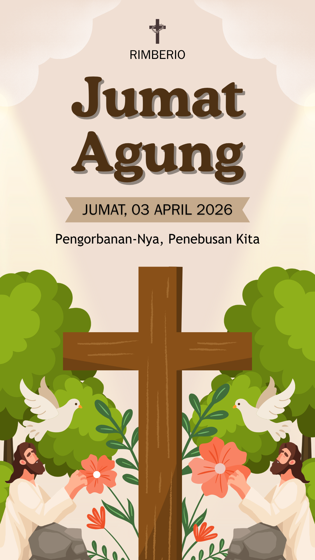 jumat agung, poster jumat agung, hari paskah, paskah 2026