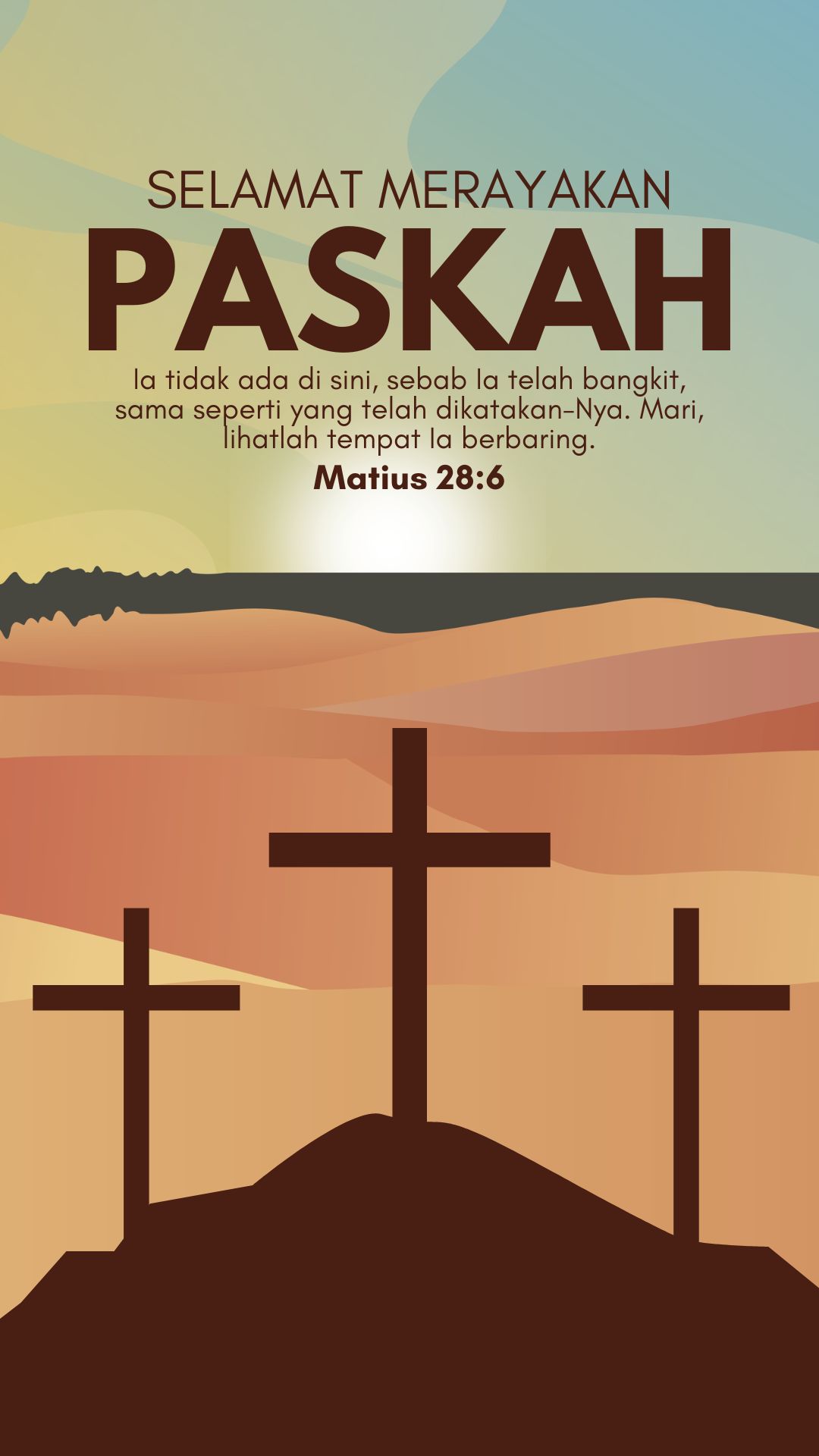 poster paskah, poster tema paskah, hari paskah, paskah 2026