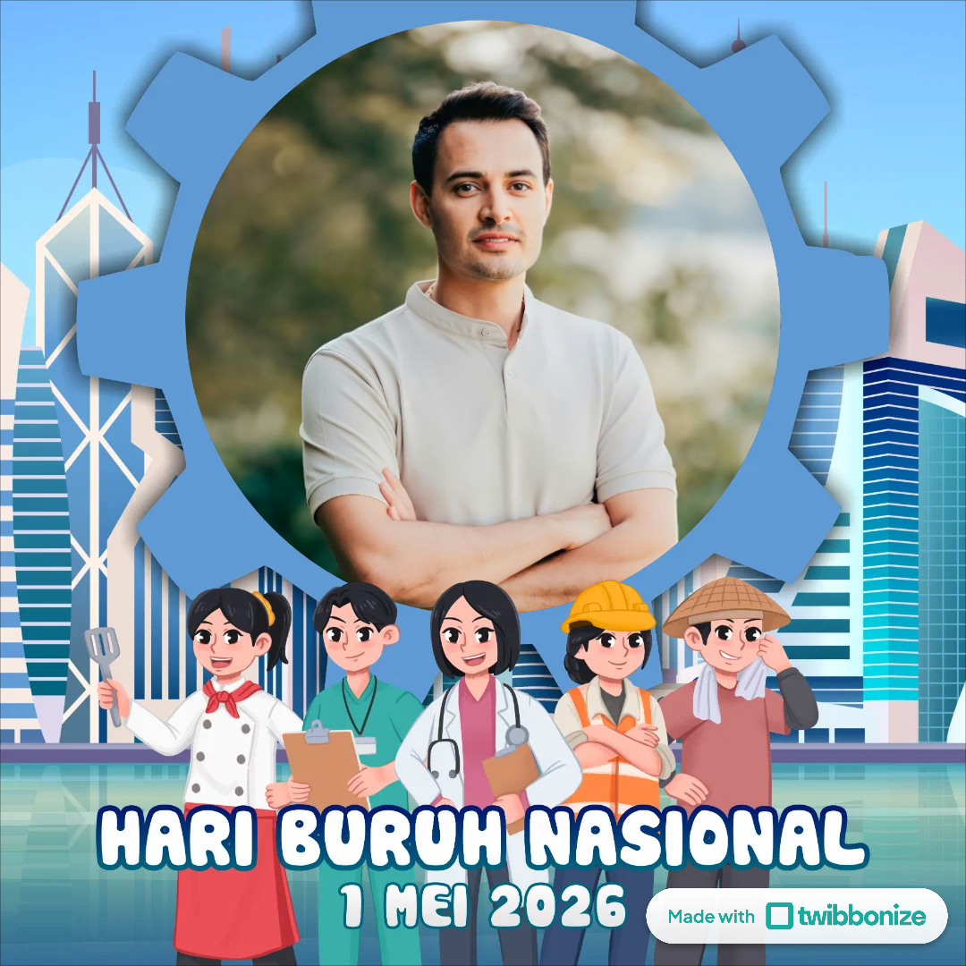 Twibbon Selamat Hari Buruh Nasional 1 Mei 2026, Lengkap Ucapan untuk Caption Medsos!