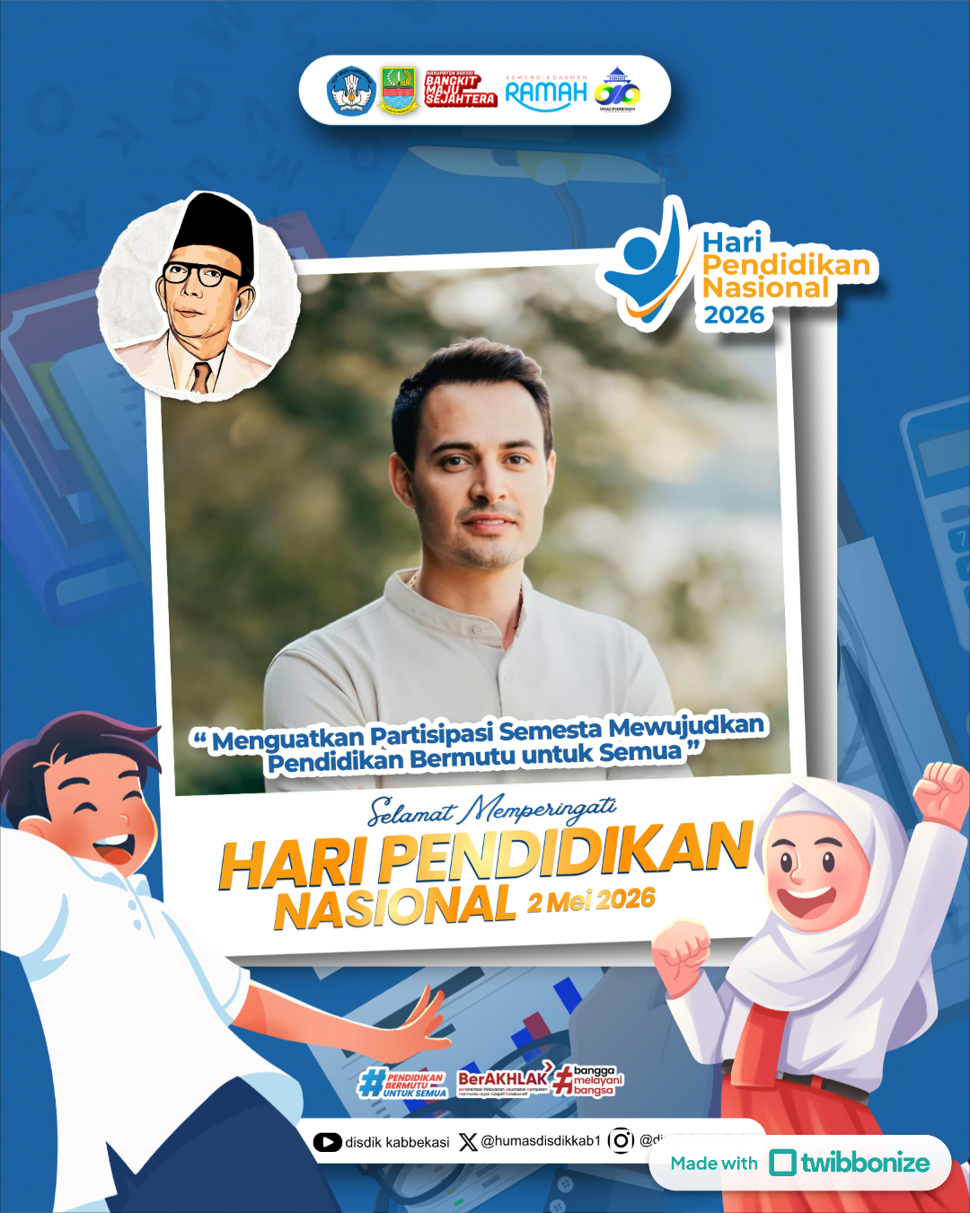 30 Link Twibbon Hardiknas 2026 Gratis dan Terbaru, Lengkap Kata-kata Selamat Hari Pendidikan Nasional!