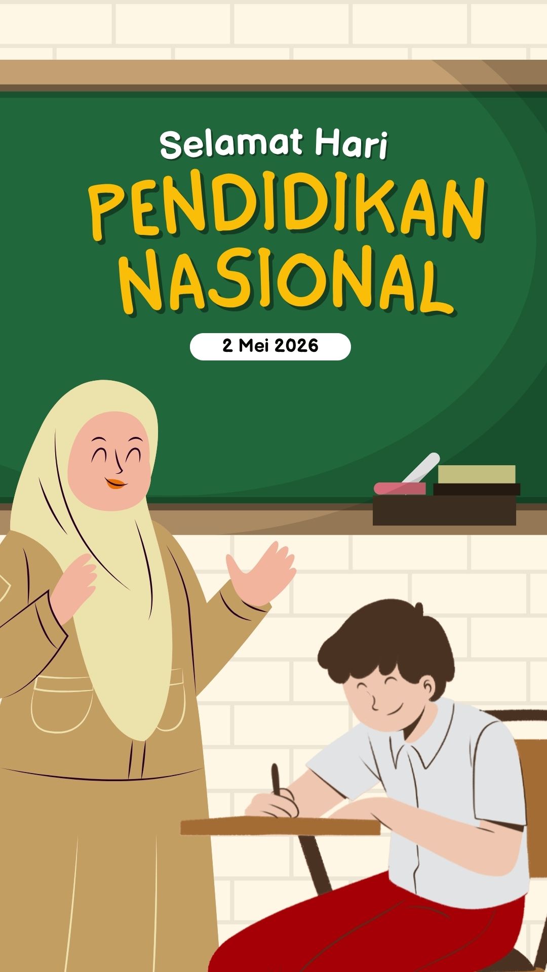 Poster Hardiknas 2026 Terbaru dan Simple Cocok untuk Anak TK-SD Lomba Menggambar | Canva