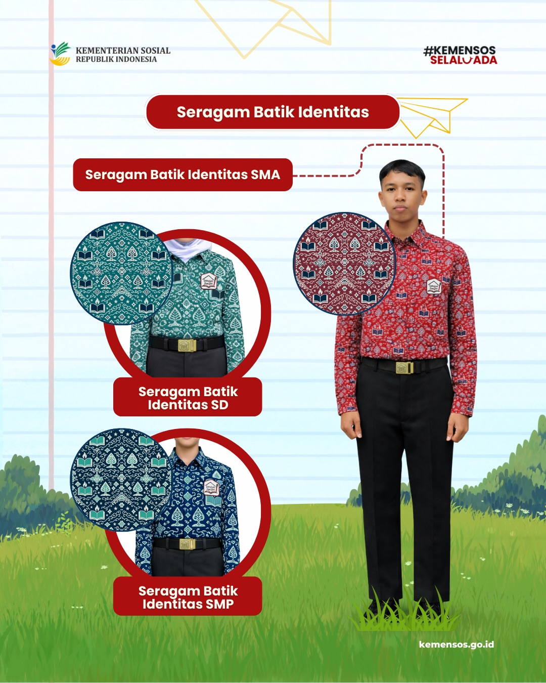 seragam sekolah rakyat batik identitas
