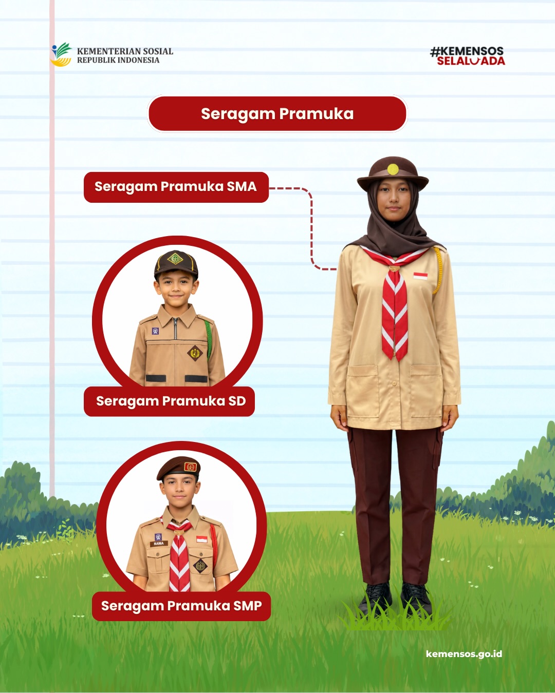 seragam sekolah rakyat pramuka