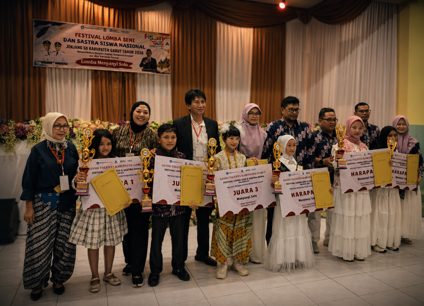 Peserta Juara FLS3N Menyanyi Solo Tingkat SD, Kab. Garut/Foto : Dokpri (Agus Kusdinar)
