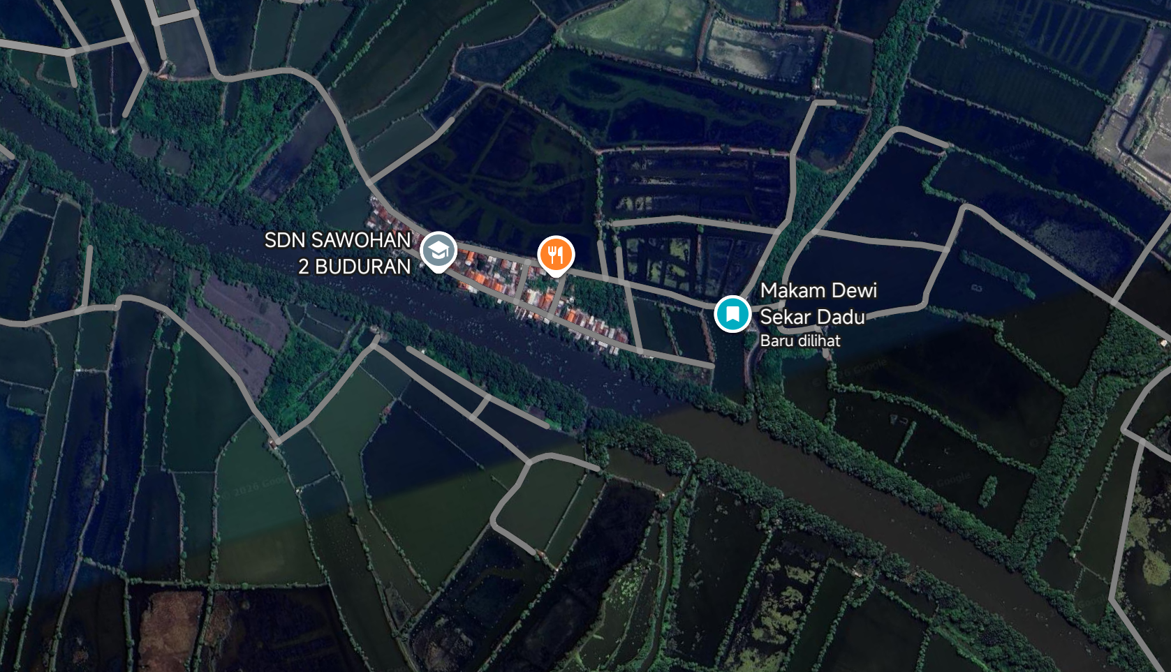 Peta Dusun Kepetingan. Sumber: Google Maps