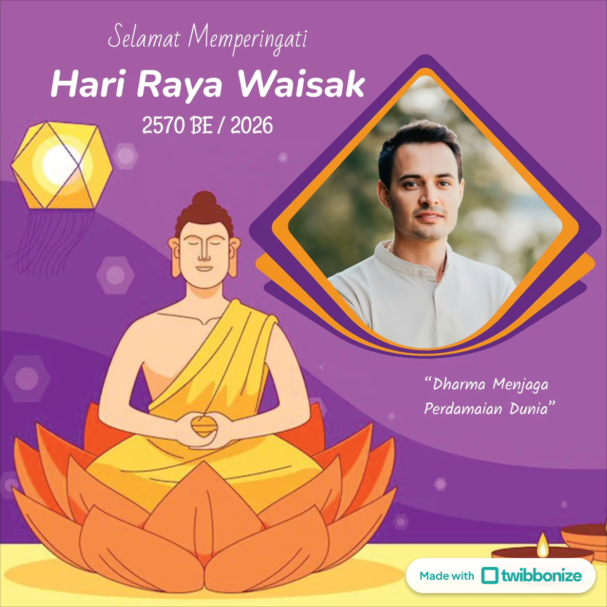 Twibbon dan Ucapan Selamat Hari Raya Waisak 2026 Terbaru dan Penuh Doa Baik!