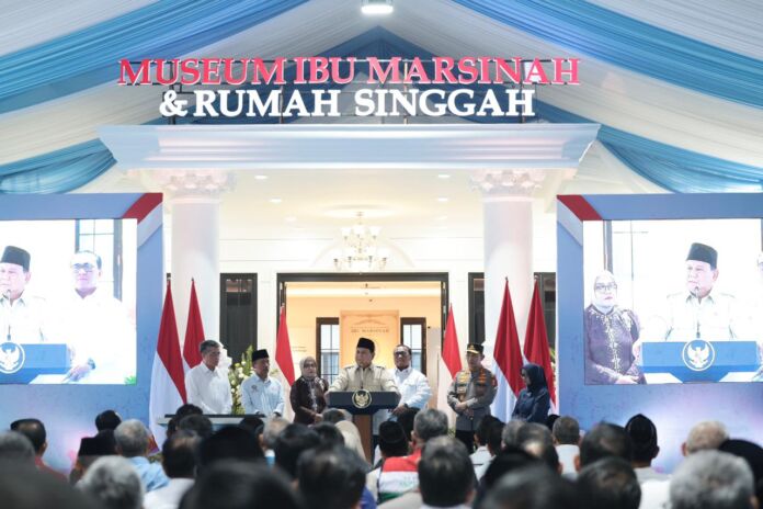 persemian museum marsinah oleh presiden | sumber : prabowosubianto dot com