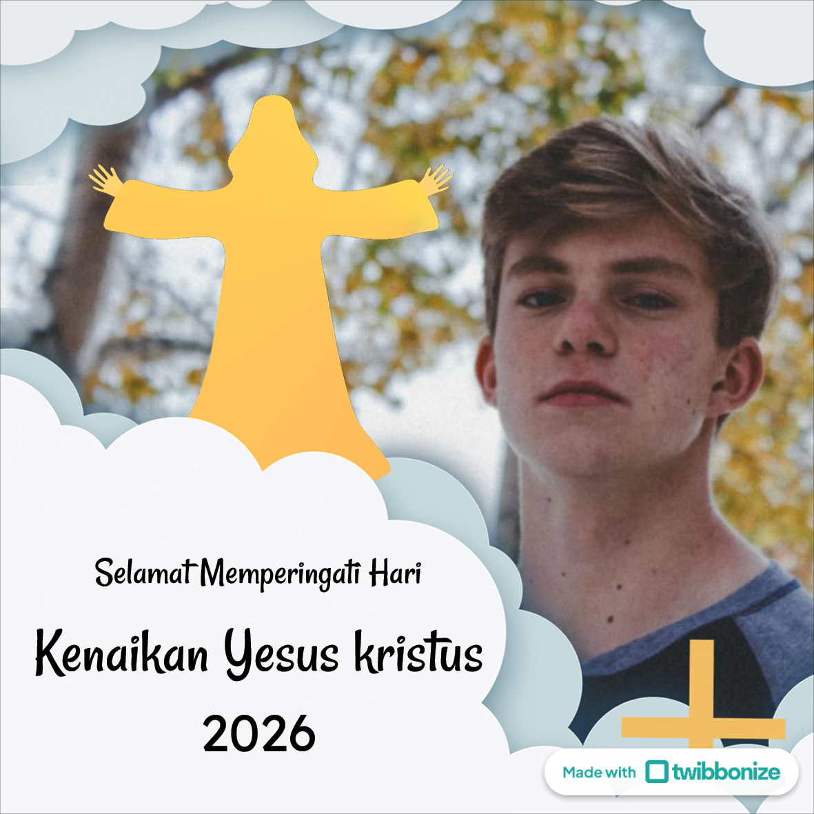 Twibbon Kenaikan Yesus Kristus 2026 Lengkap Contoh Ucapan Menyentuh untuk Caption Media Sosial!