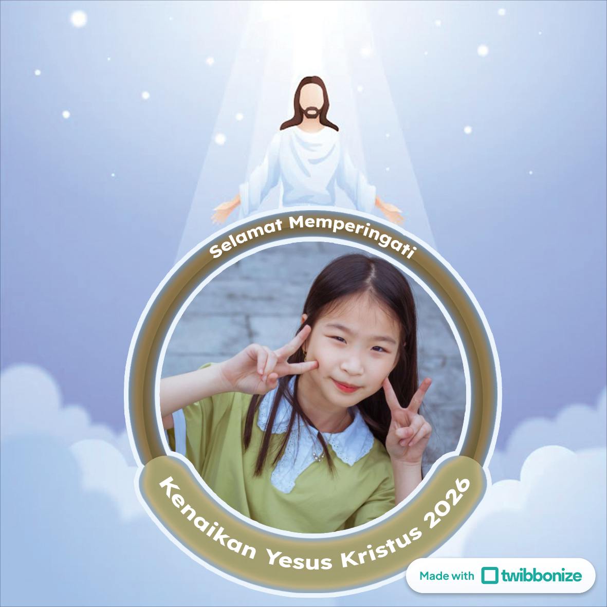 Kumpulan Twibbon Kenaikan Yesus Kristus 2026 Lengkap Contoh Ucapan Penuh Kasih yang Menyentuh!