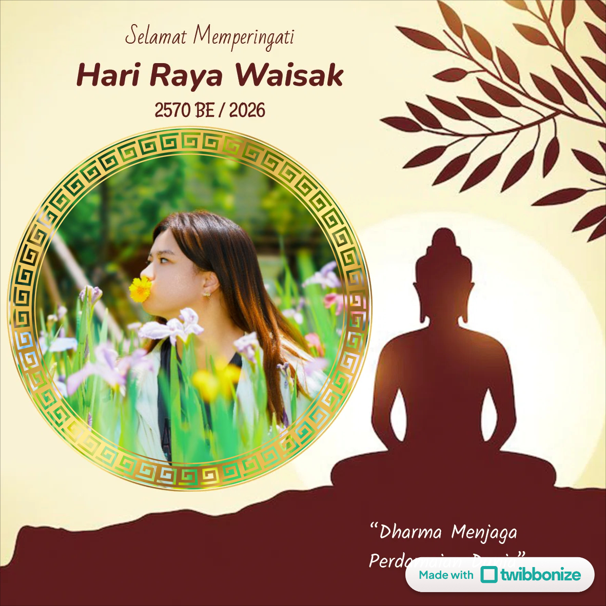 Twibbon Hari Raya Waisak 2026 Terbaru Estetik dan Contoh Ucapan untuk Caption Media Sosial 31 Mei Nanti!