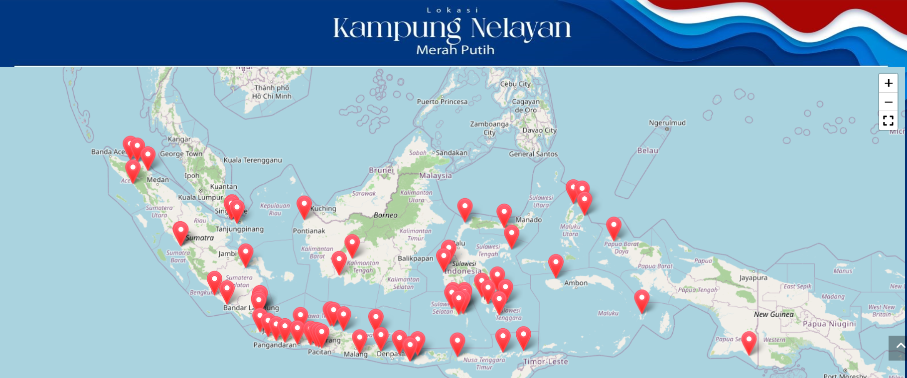 lokasi kampung nelayan merah putih di indonesia