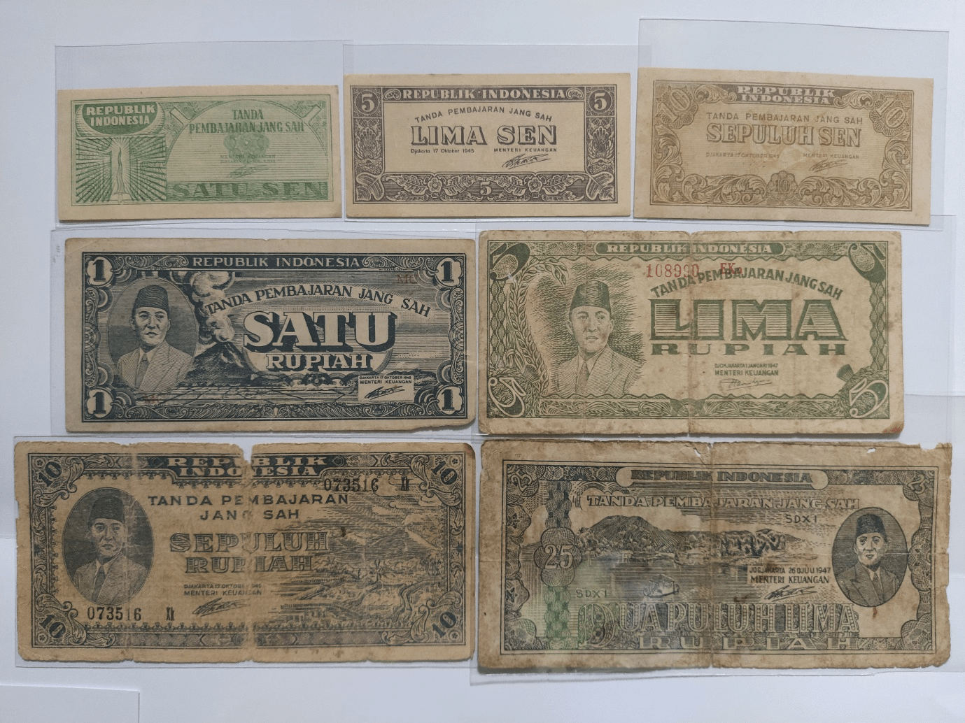 Oeang Republik Indonesia (ORI) yang terbit pada tahun 1946 Foto: (DJKN Kemenkeu)