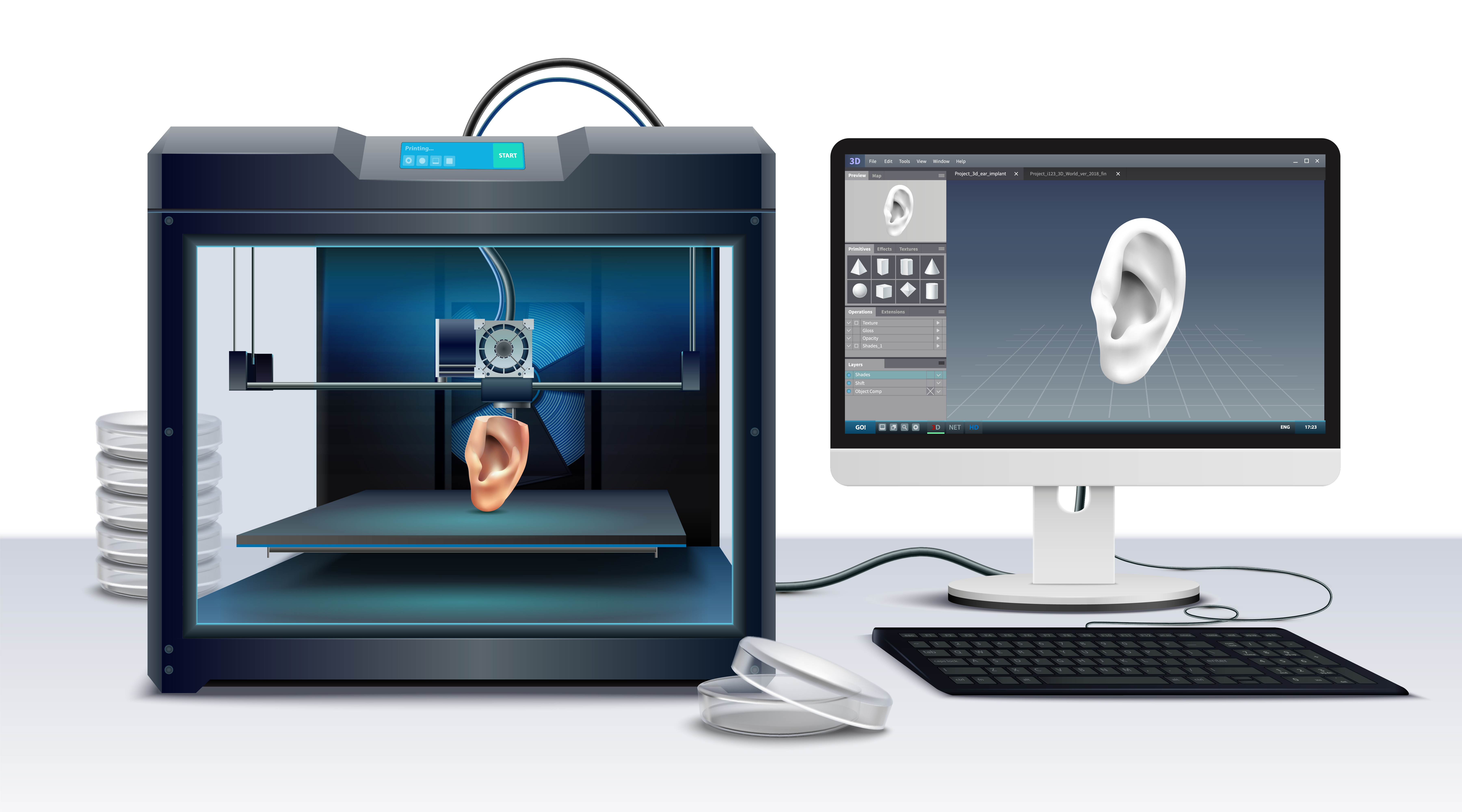 3D Bioprinting of Human Ear | Foto: magnific.com