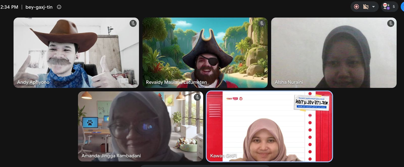 Sesi Online Bonding Bersama Mentor Kami, Kak Alifa | Sumber: Dokumentasi Pribadi @RevaldyLatumeten