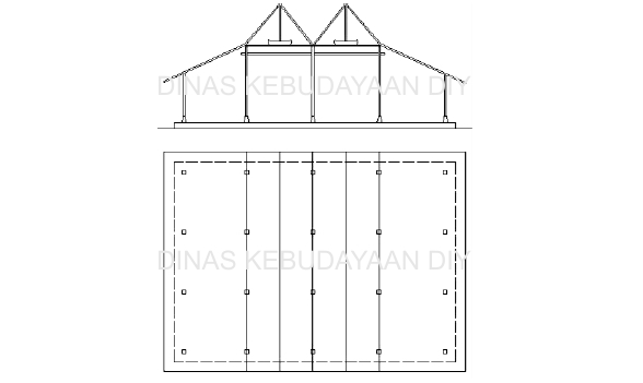Variasi Atap Cere Gancet Rumah Adat Kampung | Sumber: Dinas Kebudayaan DIY