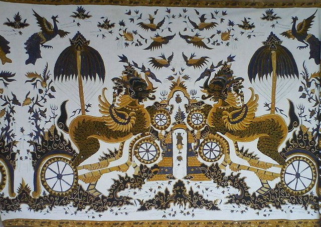 Gambar Motif Batik Cirebon Singa Barong atau Singa Payung dan Maknanya | Batiktulis.com