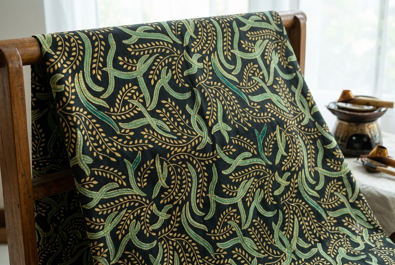 Ilustrasi Batik Bojonegoro Motif Pari Sumilak | Sumber: Generated AI