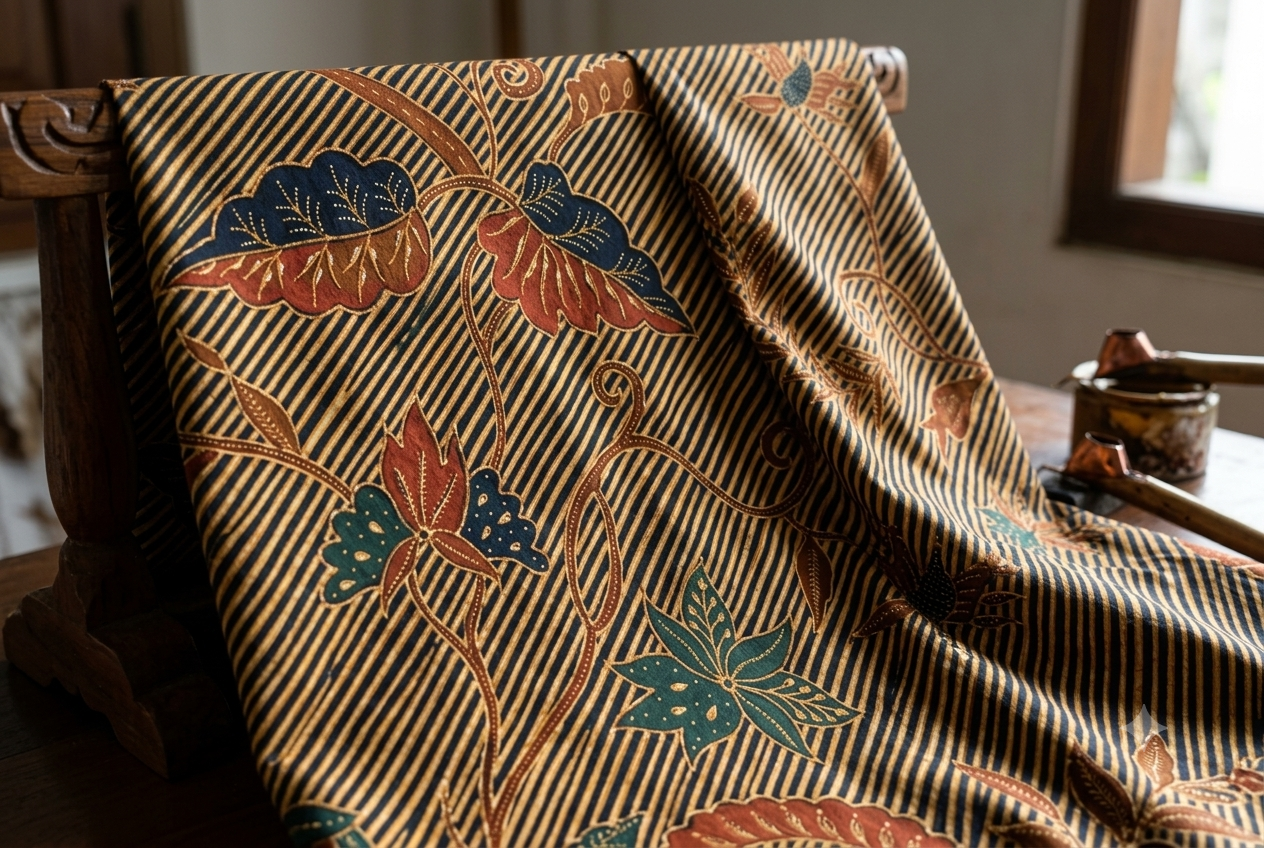 Ilustrasi Motif Batik Galaran Banyuwangi | Sumber: Generated AI
