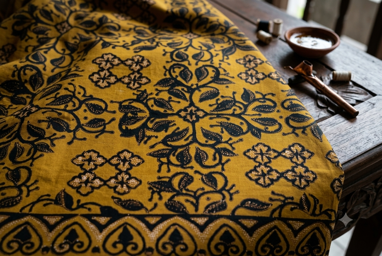 Ilustrasi Batik Banten Motif Datulaya | Sumber: Generated AI