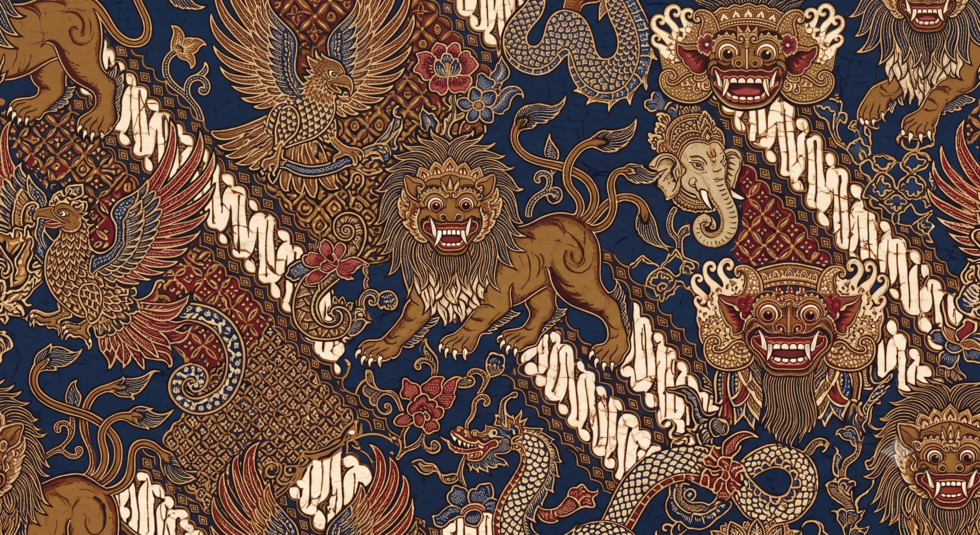 Ilustrasi Motif Singo Barong | Generated by AI