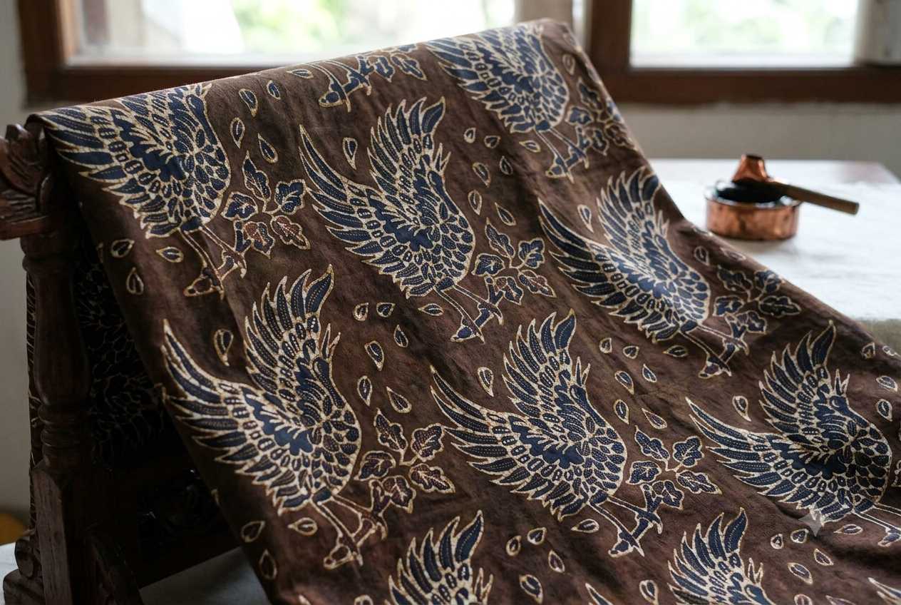 Ilustrasi Batik Bojonegoro Motif Burung Belibis | Sumber: Generated AI